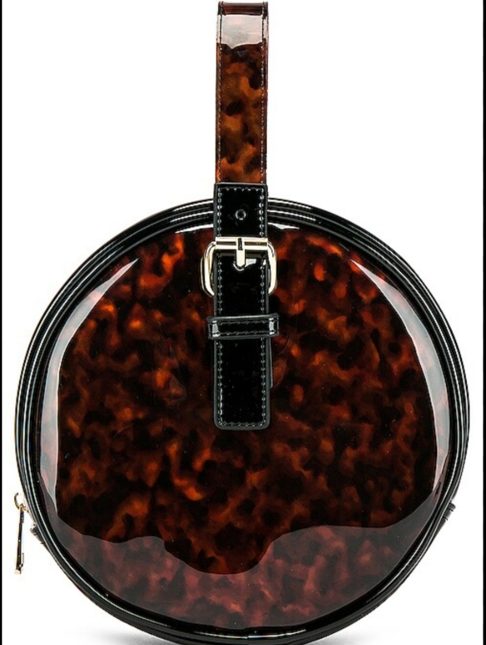 L'Academie Aoife Circle Bag in Tortoise Shell and Black